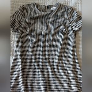 Calvin Klein Short Sleeve Houndstooth Dress